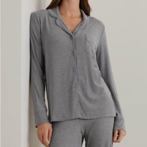 SKIMS pajama TOP ONLY in Heather grey